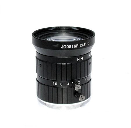 类型：FL-CC0814A-2M 焦距 8 mm
简介：200万像素对应类型的镜头有广泛的应用领域，您可以根据焦距和画面尺寸选择最合适的镜头，手动光圈镜头最适应200万像素图像处理的数据读取，机型小且性能高超，可以在贴片机、晶片、电子基板等精密加工品的检查中发挥优越的性能。