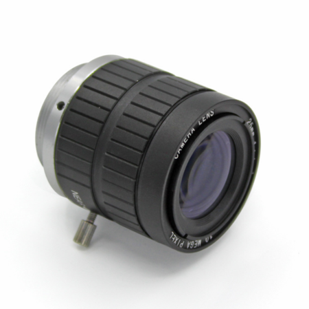 类型：FL-CC1614-5M 焦距 16mm
简介：500万像素2/3型对应的手动光圈镜头，适合于：晶片、贴片机、基板安装等大型的被采集体，包括他们的边缘都能以超高清晰度的图像被采集，并能进行检查、模式匹配、校准等种种处理。